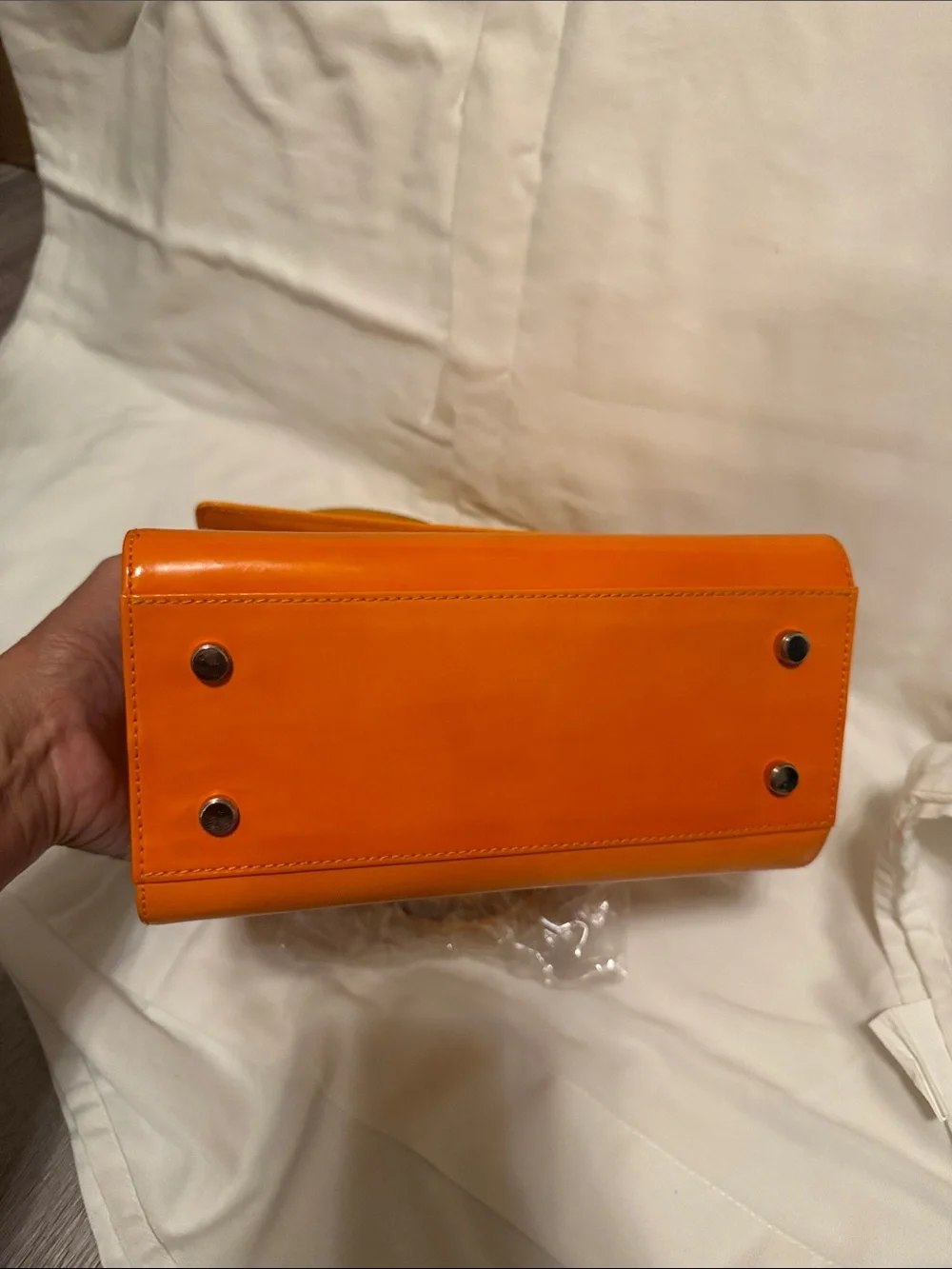 Elegant Salvatore Ferragamo Yellow Top-Handle Leather Bag